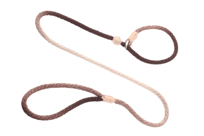 Nylon Slip Leash With 2 Stoppers (6ft  x 5/16in or 8mm) (Color: Brown Multicolor, size: 6ft  x 5/16in or 8mm)