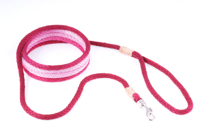 Nylon Snap Leads (6 ft  x 1/8in or 4mm) (Color: Burgundy Multicolor, size: 6 ft  x 1/8in or 4mm)