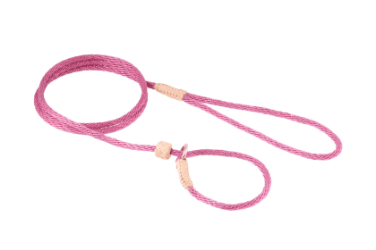 Nylon Slip Lead With Stopper (4 ft  x 1/8in or 4mm) (Color: Wild Rose, size: 4 ft  x 1/8in or 4mm)