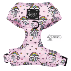 Adjustable Harness (Color: Sassy AF, size: Xlarge)