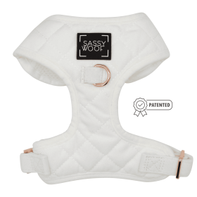 Adjustable Harness (Color: I Do, Too (White), size: XXsmall)