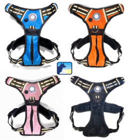 Headlight Harness, Dog Harness with Built In LED Light (Color: Black, size: large)