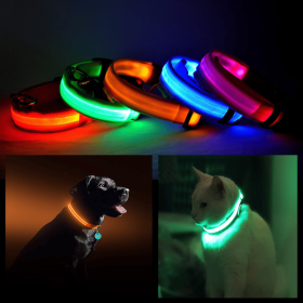 LED PET Safety Halo Style Collar (Color: Green, size: XL)