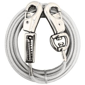 Prestige Dog Tie-out Spring/Stake (Option: Tie-Out W Spring, size: 15Ft Xl)