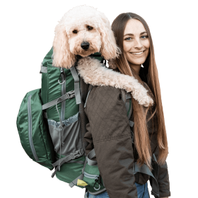 Kolossus | Big Dog Carrier & Backpacking Pack (Color: Milled Black, size: Large (20"-23" from collar to tail))
