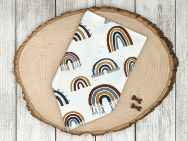 Over-The-Collar Dog Bandana (Print Design: Boho Rainbow Print, size: Kitty)