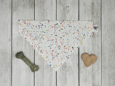 Over-The-Collar Dog Bandana (Print Design: Celebrate Confetti, size: Kitty)