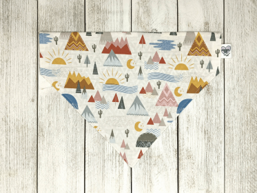 Over-The-Collar Dog Bandana (Print Design: Let's Go Outside, size: large)