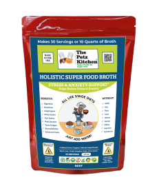 Super Food Broth Stress & Anxiety Support* The Petz Kitchen Dogs & Cats (Flavor: Beef, size: 4.5 Oz.)