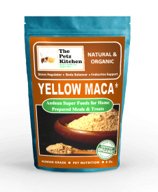 Yellow Maca* Complete Protein & Cognitive & Glandular Support* The Petz Kitchen Organic & Human Grade Ingredients For Home Prepared Meals & Treats* (size: 8 OZ.)