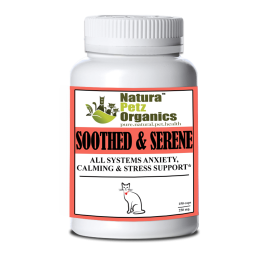 Soothed & Serene - All Systems Anxiety, Calming & Stress Support* Dogs & Catss & Cats* (size: CAT/ 150 caps / 250 mg /Size 3)