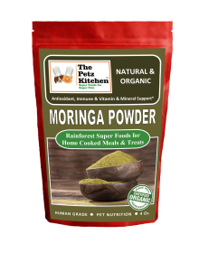 Moringa Leaf Powder Organic Antioxidant Vitamin & Mineral Support* The Petz Kitchen Super Foods (size: 8 Oz Bag)