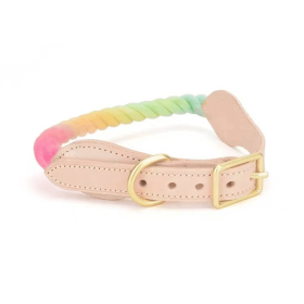 Luxe Royal Leather Rope Collar (Color: Classic Love)