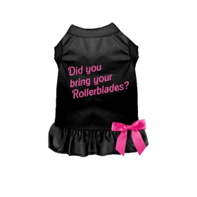 Did You Bring Your Rollerblades? Dog Dress (style: White, size: XS)