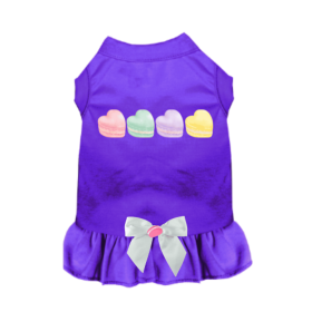 Macaroon Hearts Dog (Color: Purple, size: X Large)
