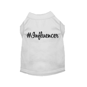 #Influencer Shirt (Color: White, size: medium)