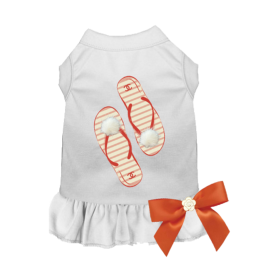 My Favorite Fuzzy Flip Flops Dog Dress (size: large)