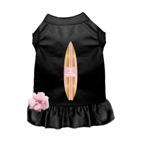 Aloha Surf Dog Dress (Color: Black, size: medium)