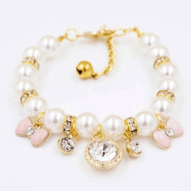 Princess Pearl Charm Collar (size: medium)