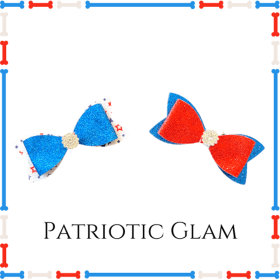 Stars & Stripes Patriotic Hair Clips (style: Patriotic Glam)