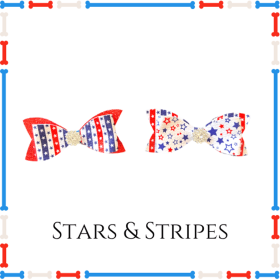 Stars & Stripes Patriotic Hair Clips (style: Stars & Stripes)