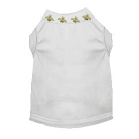 Studded Bee Tee (Color: White, size: large)