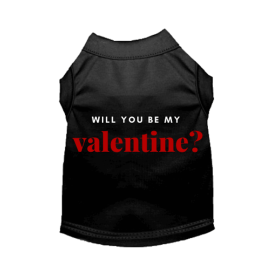 Will You Be My Valentine (Color: Black, size: large)