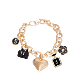Fashionista Charm Necklaces (style: NO.5 AND GOLD HEART, size: large)