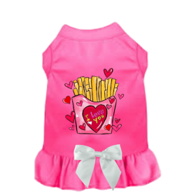 French Fries are My Valentine Dog (Color: Pink, size: X Small)