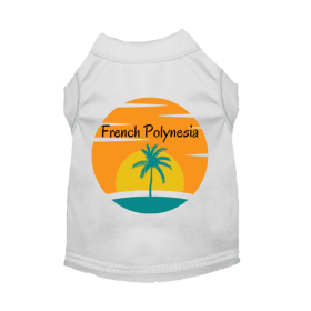 French Polynesia- Dog Shirt (Color: White, size: medium)