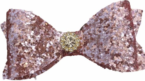 Glitter and Gloss Bows (Color: Light Pink)
