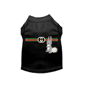 Gucchewi Bunny- Dog Shirt (Color: Black, size: small)