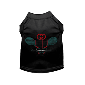 Gucchewi Tennis Club Dog Outfit (Color: Black, size: large)