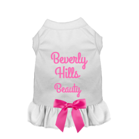Beverly Hills Beauty Dog Dress (Color: White, size: medium)