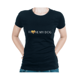 I Love My Dog/ I love My Mum (Color: Black, size: small)