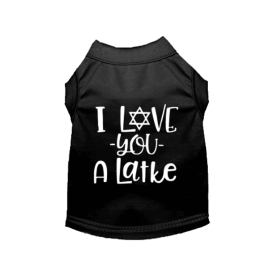 I Love You A Latke (Color: Black, size: small)