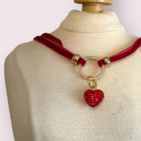 My Sweet Petite Luxury Velvet Rope Dog Collar Necklace (size: X Small)