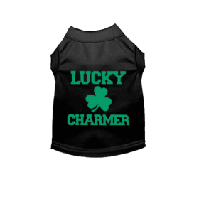 Lucky Charmer St. Patrick's Day Dog Tee (size: medium)