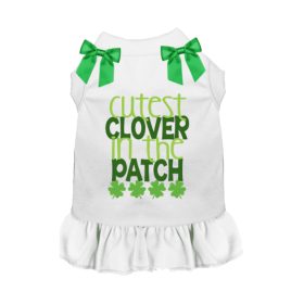 Cutest Clover St. Patrick's Day Dog Tee/Dress (size: XS)