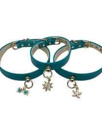 Nautical Dog Collar- Summer Series (size: small-s)