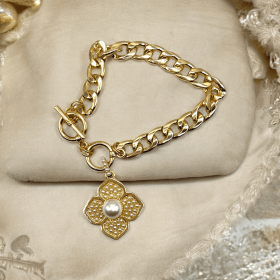 Pearl Bloom Elegant Dog Necklace (size: S)