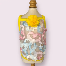 Floral Summer Tank Dog Shirt (size: S)