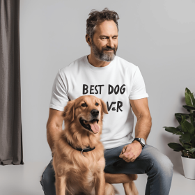 Best Dog Dad Ever Shirt (Color: White, size: 2XL)
