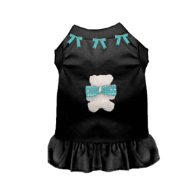 Sniffany Cuddle Bear Bow Dress (Color: Black, size: XS)
