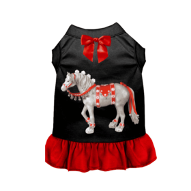 Christmas Horse Dress- Dog Dress (Color: Black, size: L)