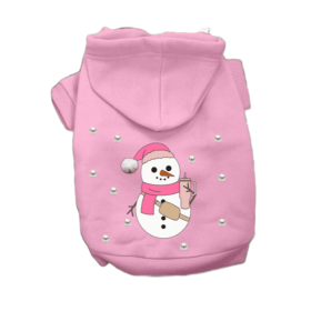 Pearl Frosty Snowman- Dog Hoodie (size: small)