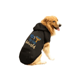 Oy, To The World- Dog Hoodie (Color: Cream, size: XL)