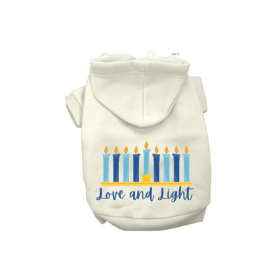 Love and Light- Dog Hoodie (Color: Black, size: medium)