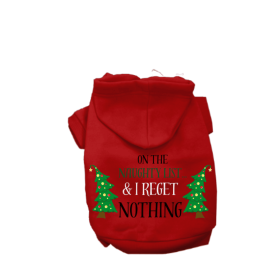 On The Naughty List- Dog Hoodie (Color: Black, size: small)