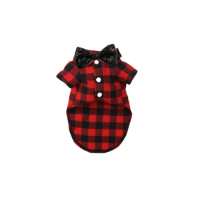 My Dapper Buffalo Bowtie Dog Shirt (size: XL)